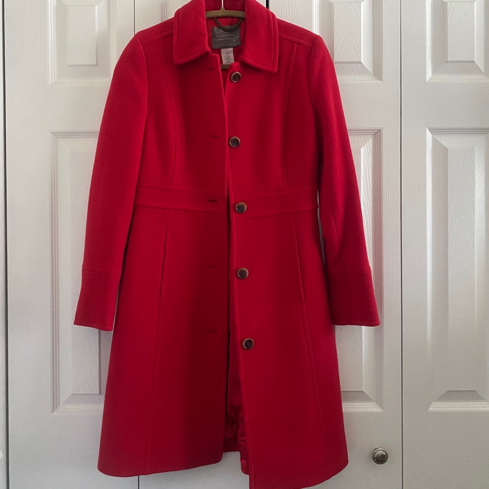 JCrew red long coat